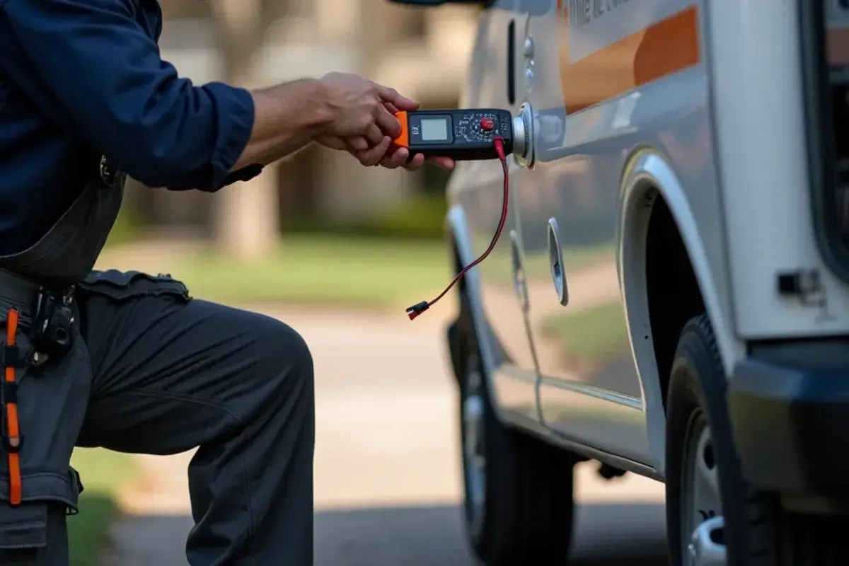 Testing dual run capacitor microfarads with digital multimeter in a residential home