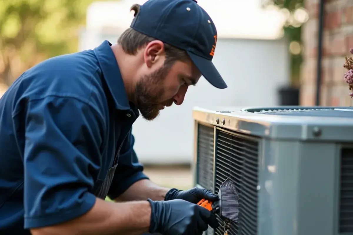 Checking outdoor condensing coil for heat rejection in a suburban area