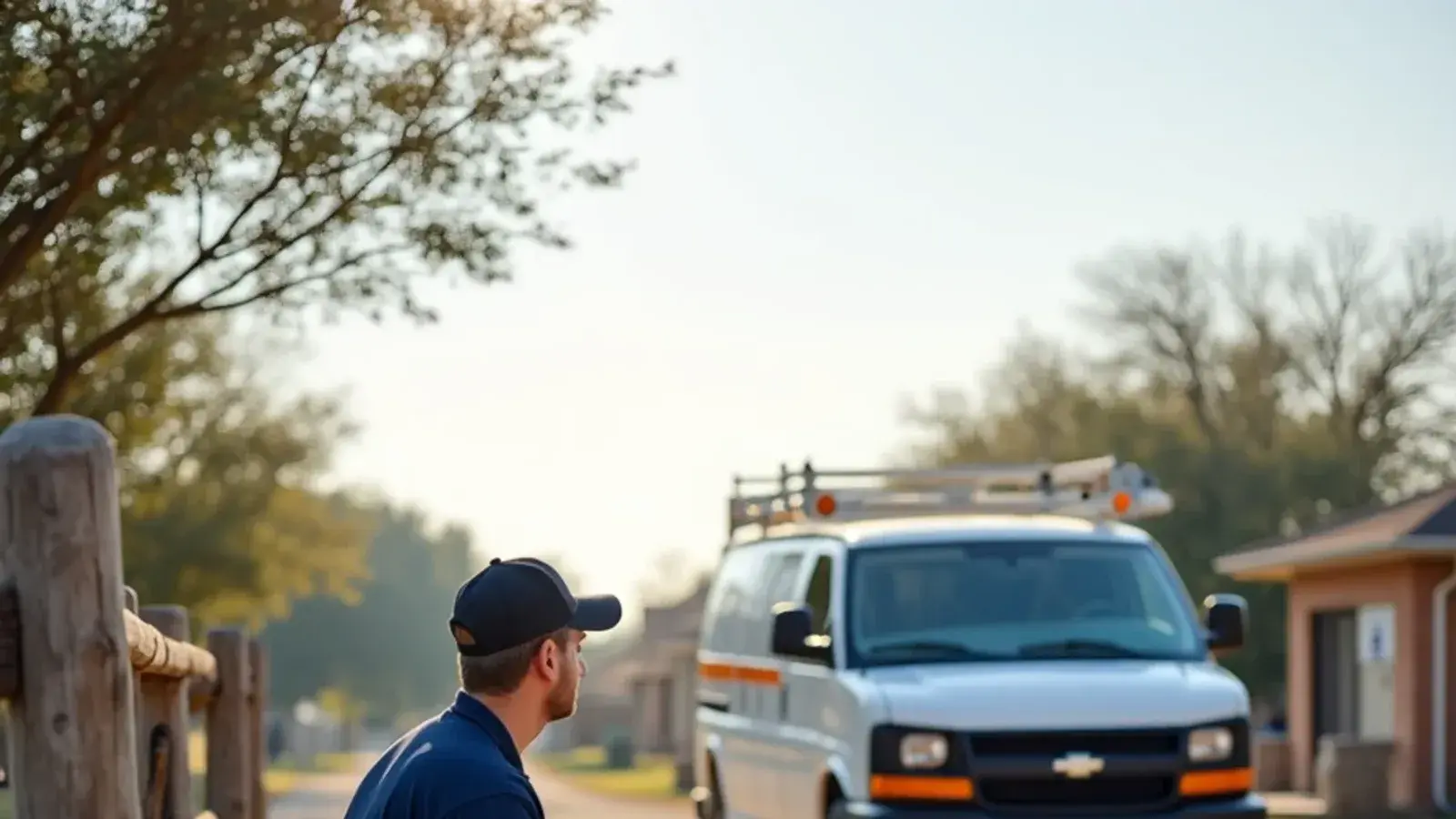 Certified HVAC technician servicing outdoor heat pump in Kempner, TX