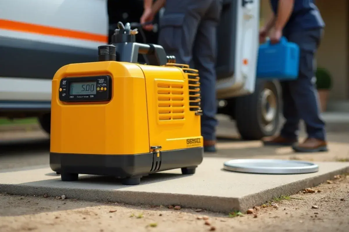 Deep vacuum evacuation of an AC line set using a two-stage rotary vane vacuum pump and digital micron gauge